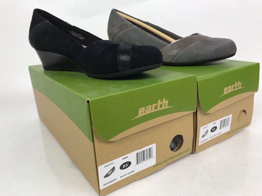 (2) New Pairs Of Earth Womens 8.5 Shoes In Black And Gray [Photo 1]