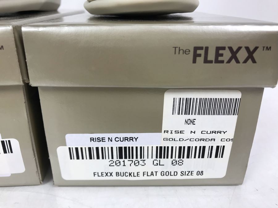 (2) New Pairs Of The Flexx Womens Size 8 Shoes In Gold And Silver