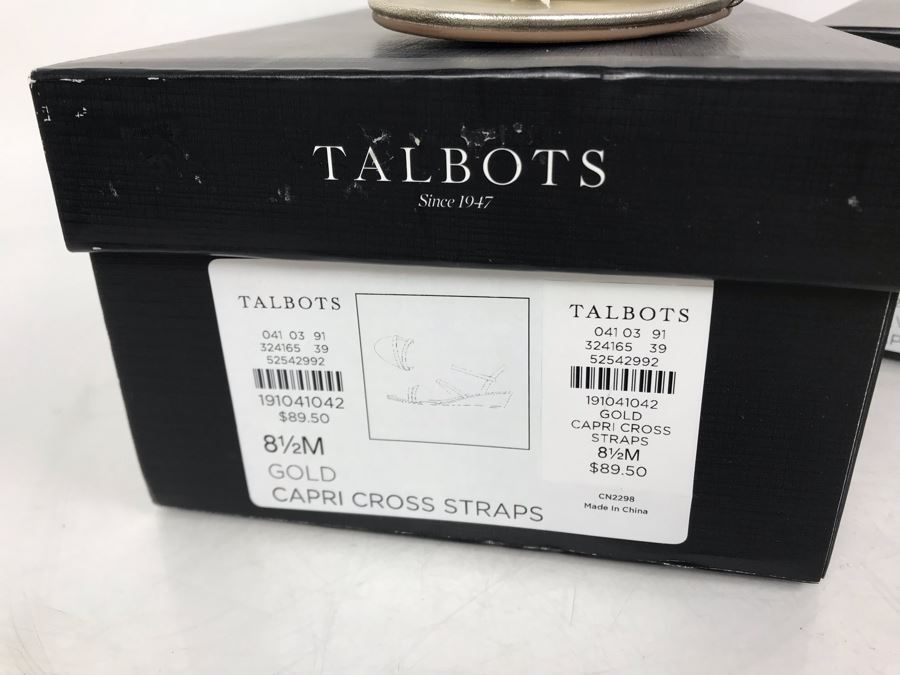 (3) New Pairs Of Talbots Womens Size 8.5 Shoes In Black, Silver And Gold [Photo 6]