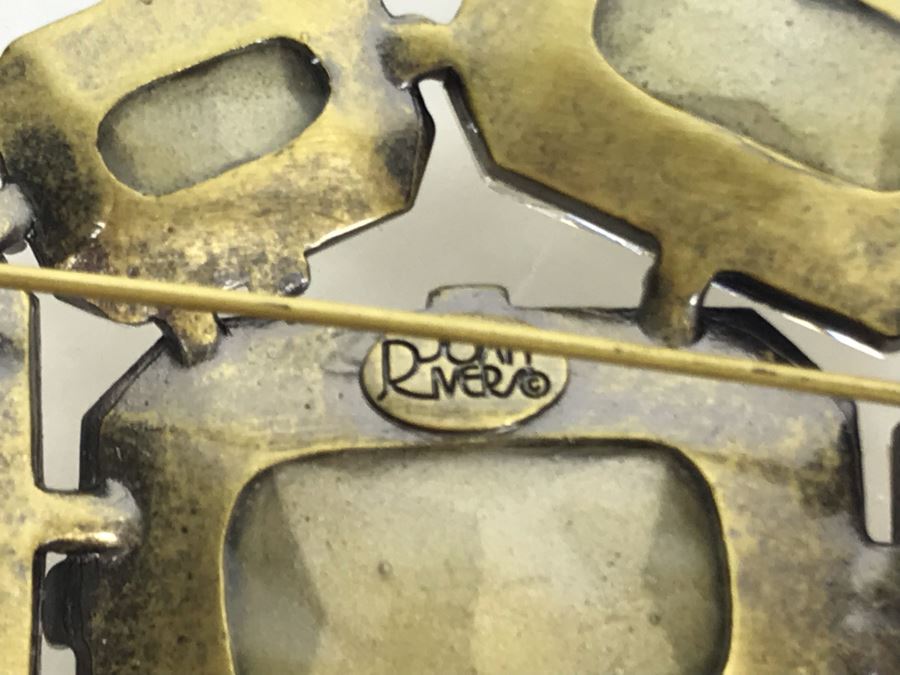 (6) New Joan Rivers Costume Jewelry Brooches Pins [Photo 16]