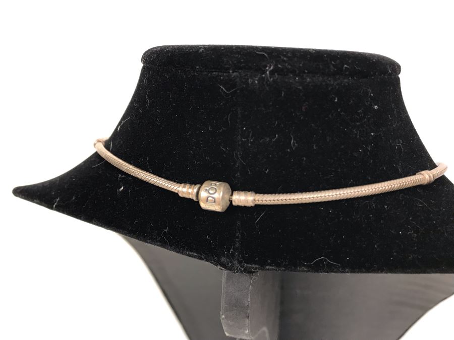 Pandora Sterling Silver Necklace With Disney Christmas Charms Mickey Mouse [Photo 5]