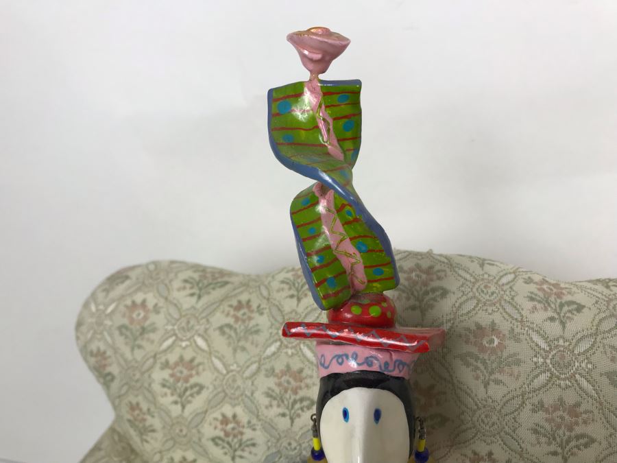 Vintage French Cerri'Art Poupee Porcelain Handmade Pannicum Seed Filled Body Doll With Chair [Photo 5]