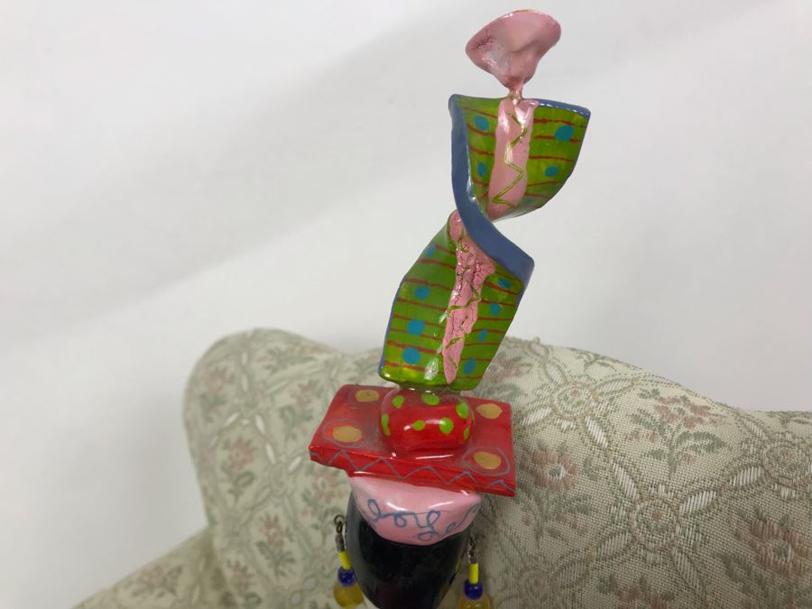 Vintage French Cerri'Art Poupee Porcelain Handmade Pannicum Seed Filled Body Doll With Chair [Photo 10]