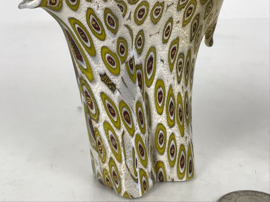 Pair Of Murano Glass Elephants From Lenox Millefiori 4.5H [Photo 5]