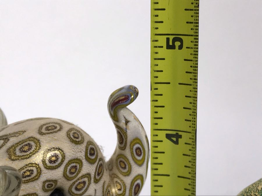 Pair Of Murano Glass Elephants From Lenox Millefiori 4.5H [Photo 12]