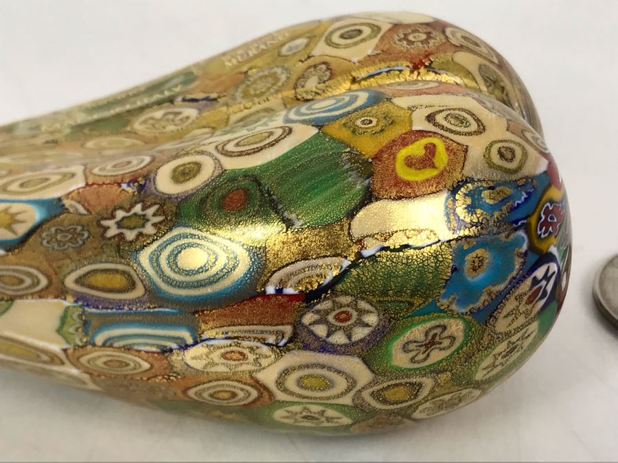Vetreria Artistica Gambaro & Poggi Murano Art Glass Millefiori Heart Made In Italy 4.5L [Photo 9]