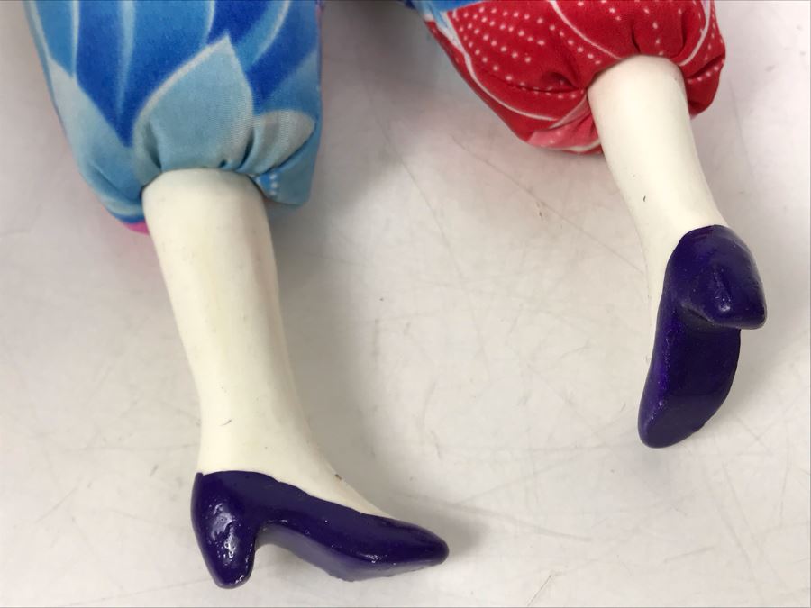 Vintage French Cerri'Art Poupee Porcelain Handmade Pannicum Seed Filled Body Doll With Chair [Photo 9]