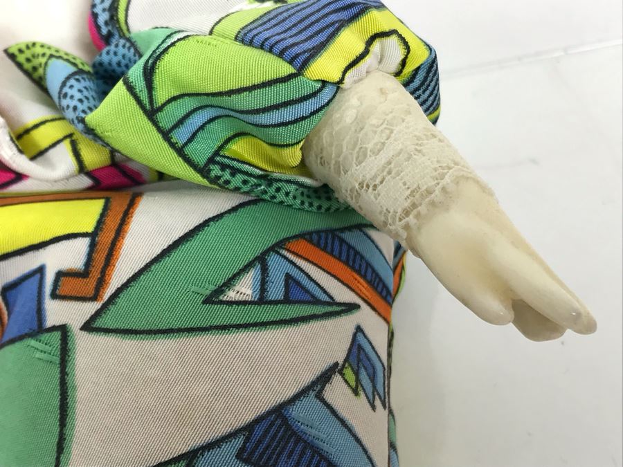 Vintage French Cerri'Art Poupee Porcelain Handmade Pannicum Seed Filled Body Doll [Photo 6]