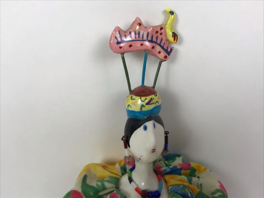 Vintage French Cerri'Art Poupee Porcelain Handmade Pannicum Seed Filled Body Doll [Photo 3]