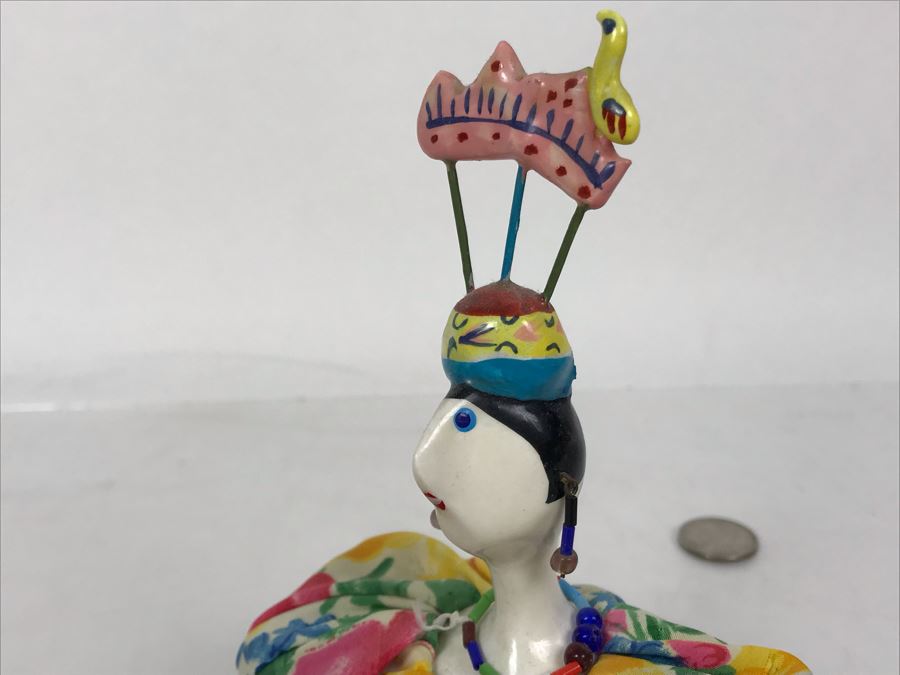 Vintage French Cerri'Art Poupee Porcelain Handmade Pannicum Seed Filled Body Doll [Photo 10]