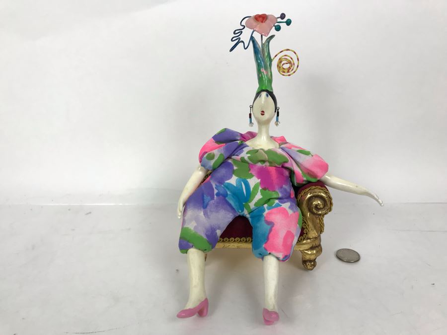 Vintage French Cerri'Art Poupee Porcelain Handmade Pannicum Seed Filled Body Doll [Photo 1]