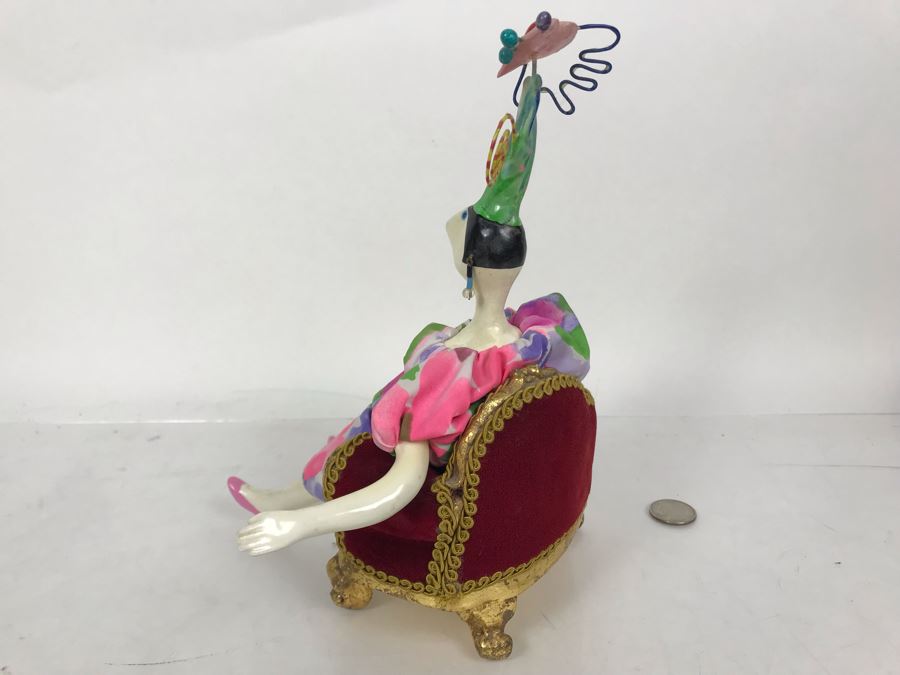 Vintage French Cerri'Art Poupee Porcelain Handmade Pannicum Seed Filled Body Doll [Photo 7]