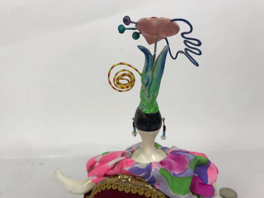 Vintage French Cerri'Art Poupee Porcelain Handmade Pannicum Seed Filled Body Doll [Photo 9]