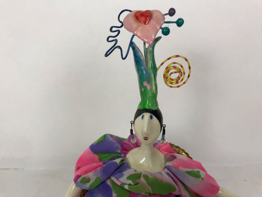 Vintage French Cerri'Art Poupee Porcelain Handmade Pannicum Seed Filled Body Doll [Photo 2]