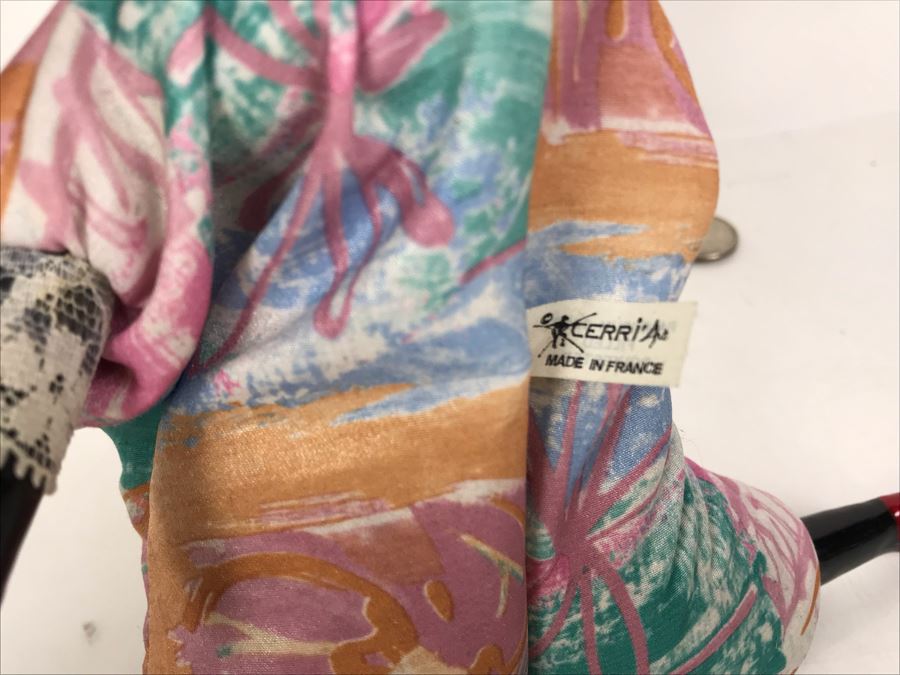 Vintage French Cerri'Art Poupee Porcelain Handmade Pannicum Seed Filled Body Doll With Tags [Photo 11]