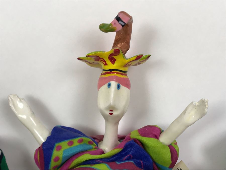 (3) Vintage French Cerri'Art Poupee Porcelain Handmade Pannicum Seed Filled Body Dolls [Photo 7]