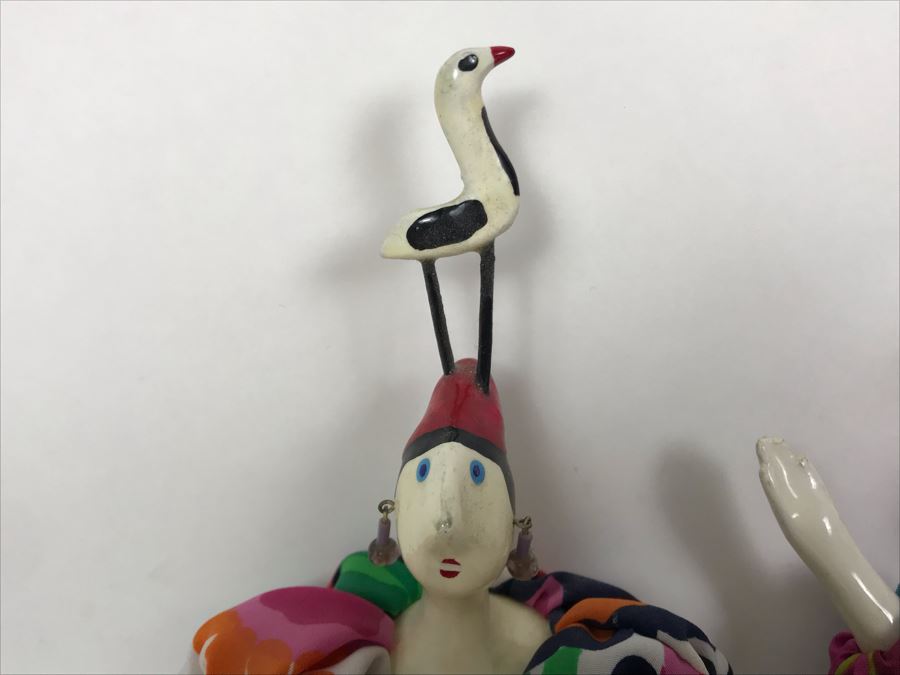 (3) Vintage French Cerri'Art Poupee Porcelain Handmade Pannicum Seed Filled Body Dolls [Photo 4]