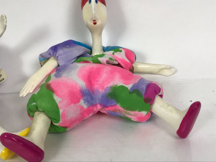 (3) Vintage French Cerri'Art Poupee Porcelain Handmade Pannicum Seed Filled Body Dolls [Photo 10]