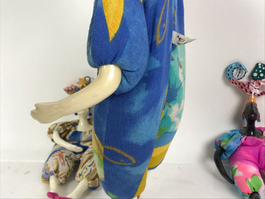 (3) Vintage French Cerri'Art Poupee Porcelain Handmade Pannicum Seed Filled Body Dolls [Photo 15]