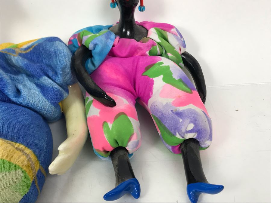 (3) Vintage French Cerri'Art Poupee Porcelain Handmade Pannicum Seed Filled Body Dolls [Photo 12]