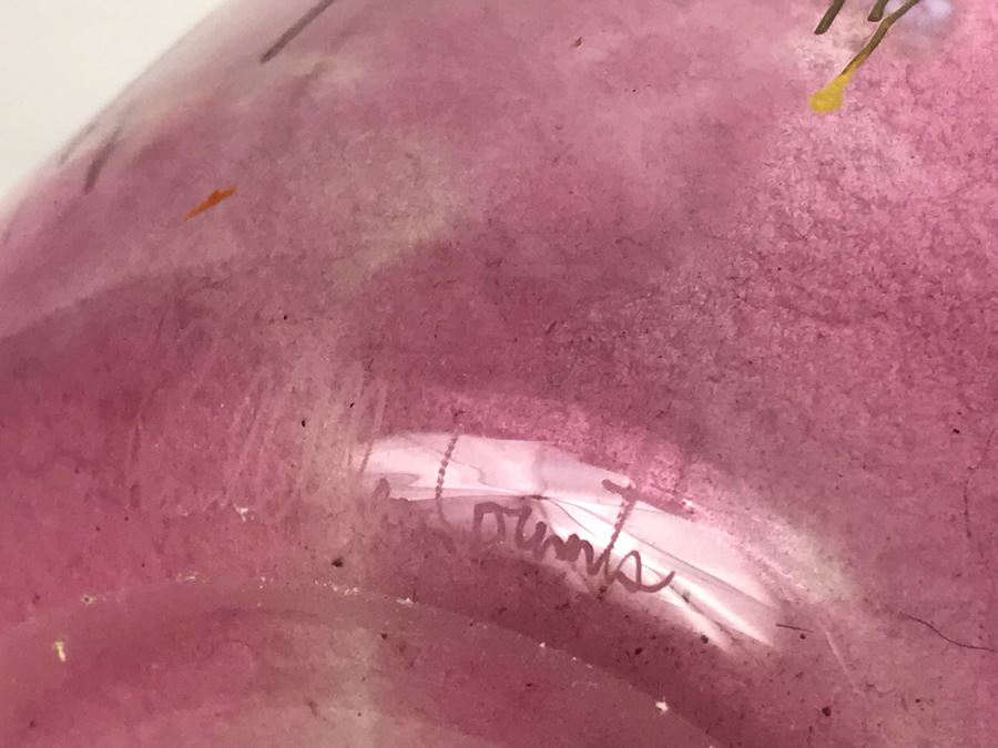 Signed Paul Allen Counts Art Glass Ocean Floor Vase 10.5H X 10W [Photo 15]