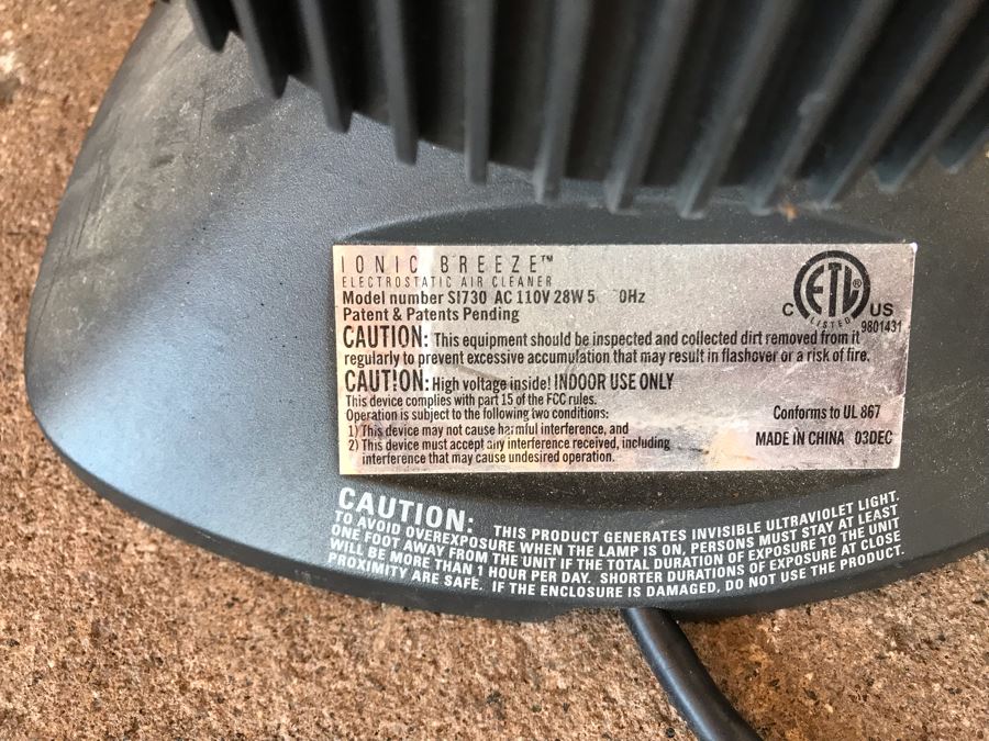 (3) Sharper Image Ionic Breeze Electrostatic Air Cleaners And (1) Bionaire Heater BCH9212 [Photo 9]