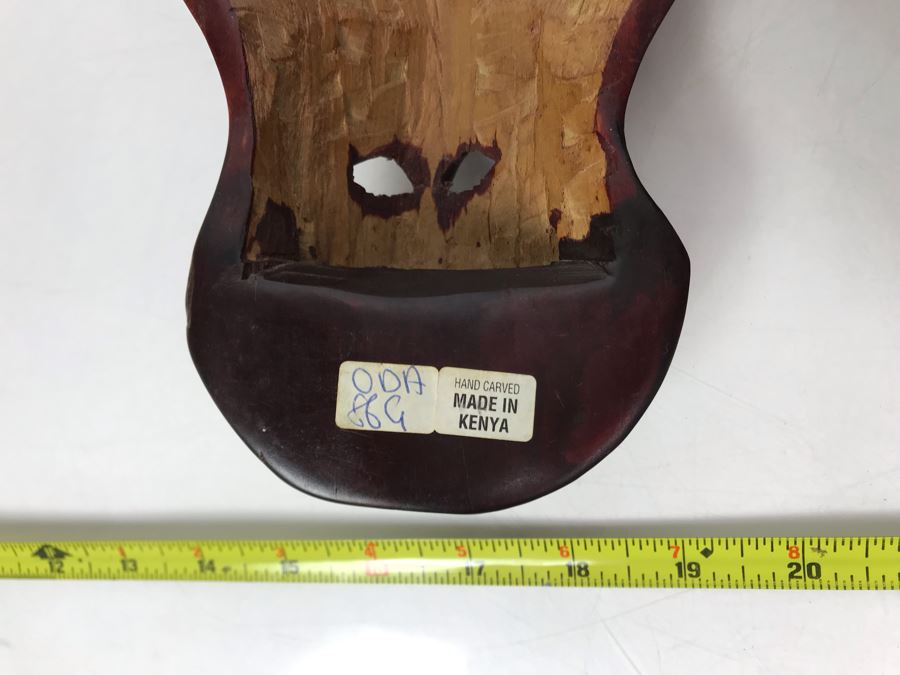 (3) Hand Carved African Animal Wall Hangings Masks Made In Kenya 6W X 15L [Photo 8]