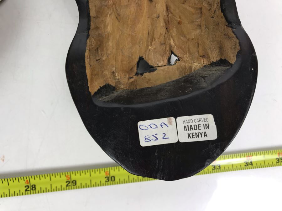 (3) Hand Carved African Animal Wall Hangings Masks Made In Kenya 6W X 15L [Photo 7]