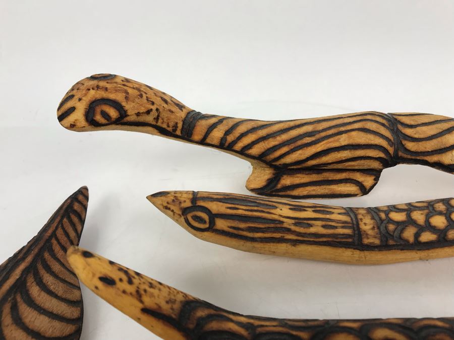Collection Of Vintage Hand Carved Wooden Aboriginal Australia Figurines Animals Tribal Sculptures [Photo 8]
