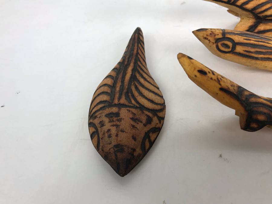 Collection Of Vintage Hand Carved Wooden Aboriginal Australia Figurines Animals Tribal Sculptures [Photo 9]