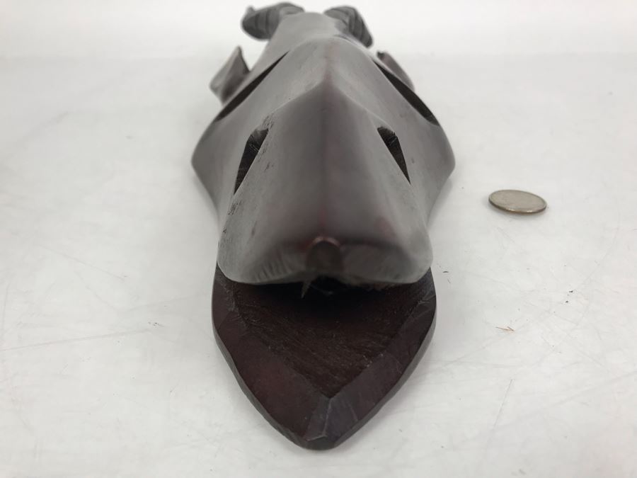 Hand Carved African Animal Mask Wall Hanging Made In Kenya And Hand Carved Signed African Stone Bird Figurine Made In Kenya [Photo 7]