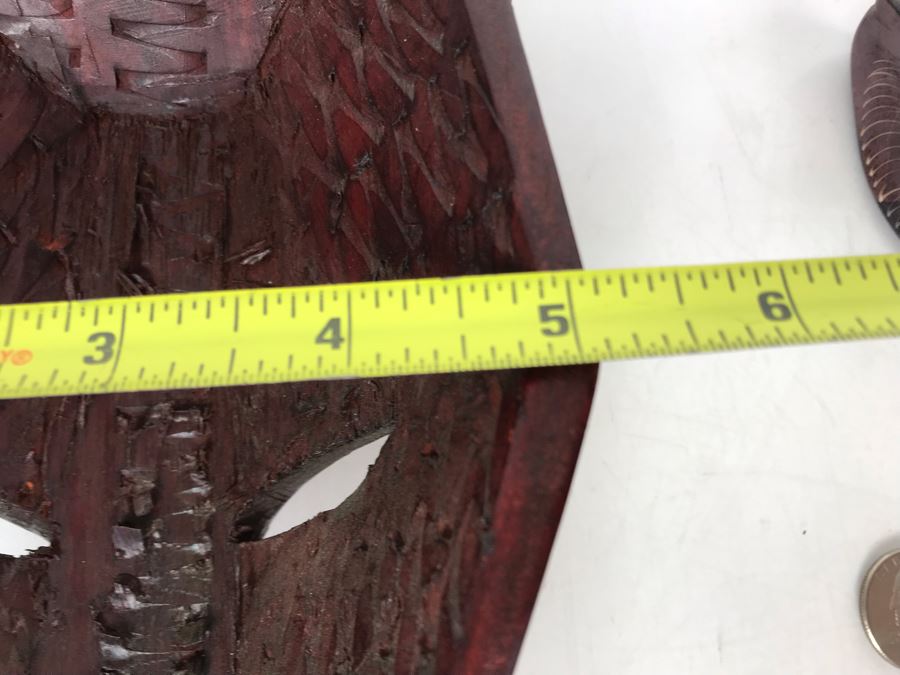 Hand Carved African Animal Mask Wall Hanging Made In Kenya And Hand Carved Signed African Stone Bird Figurine Made In Kenya [Photo 11]