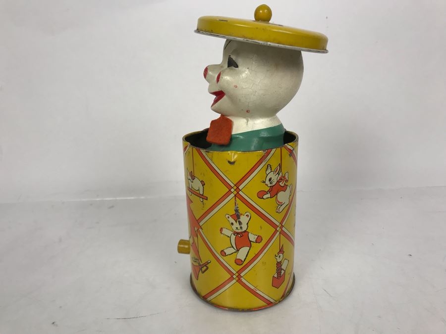 Vintage Pop-Up Clown In A Can Pull Magic Knob From Educational Crafts Co New York NY [Photo 8]