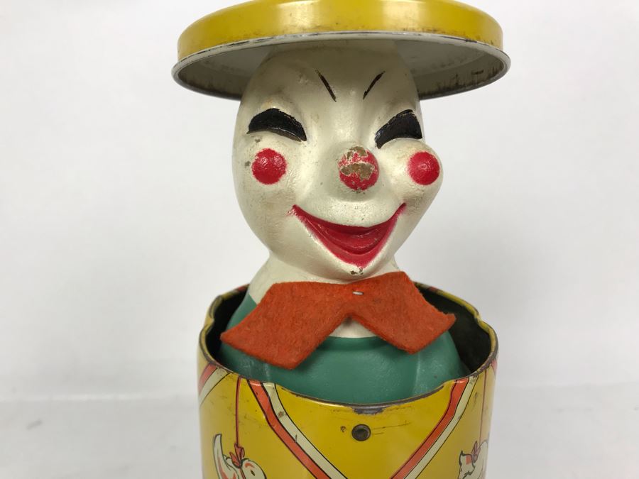 Vintage Pop-Up Clown In A Can Pull Magic Knob From Educational Crafts Co New York NY [Photo 4]