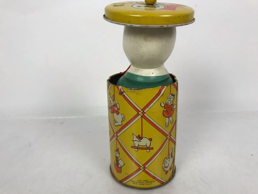 Vintage Pop-Up Clown In A Can Pull Magic Knob From Educational Crafts Co New York NY [Photo 6]