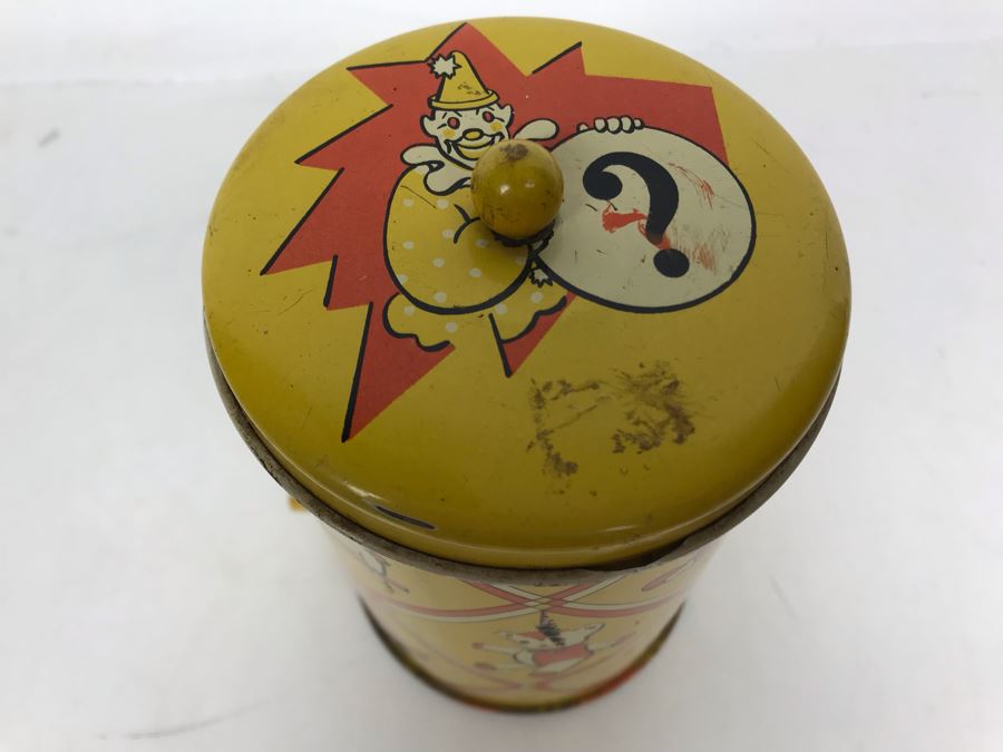 Vintage Pop-Up Clown In A Can Pull Magic Knob From Educational Crafts Co New York NY [Photo 9]