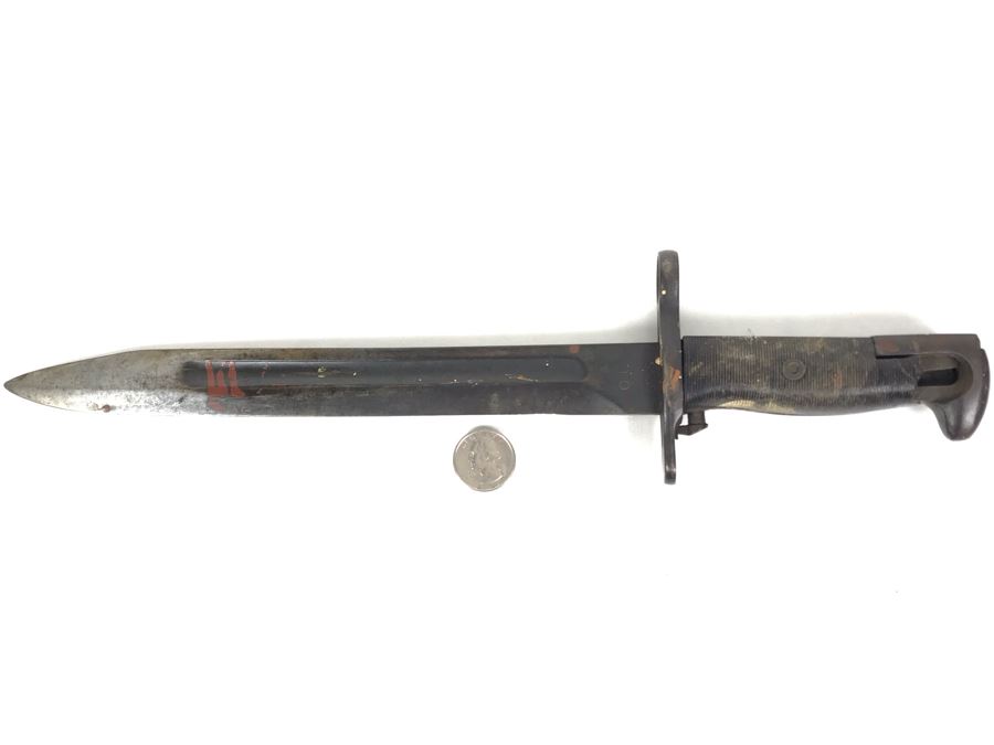 WWII Period U.S. M1 Rifle Bayonet O.L. (Some Damage To End Of Handle As Shown In Photos) [Photo 3]