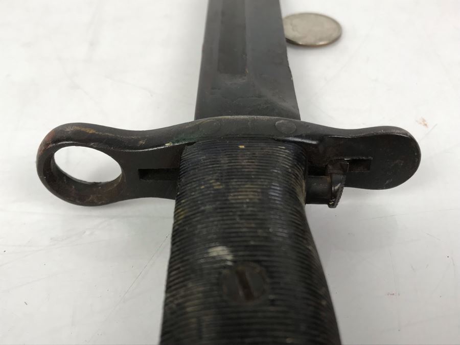 WWII Period U.S. M1 Rifle Bayonet O.L. (Some Damage To End Of Handle As Shown In Photos) [Photo 14]