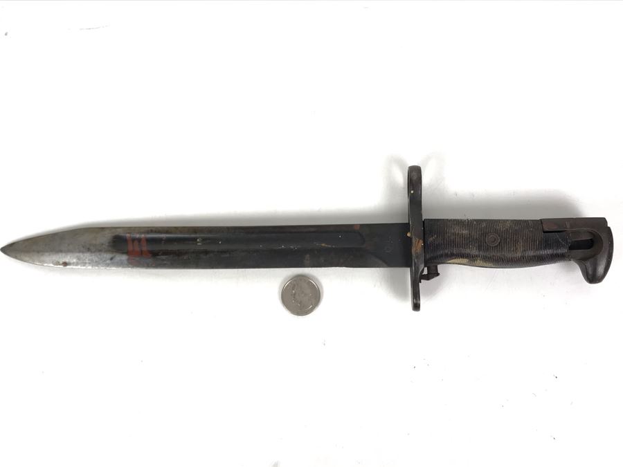 WWII Period U.S. M1 Rifle Bayonet O.L. (Some Damage To End Of Handle As Shown In Photos) [Photo 2]