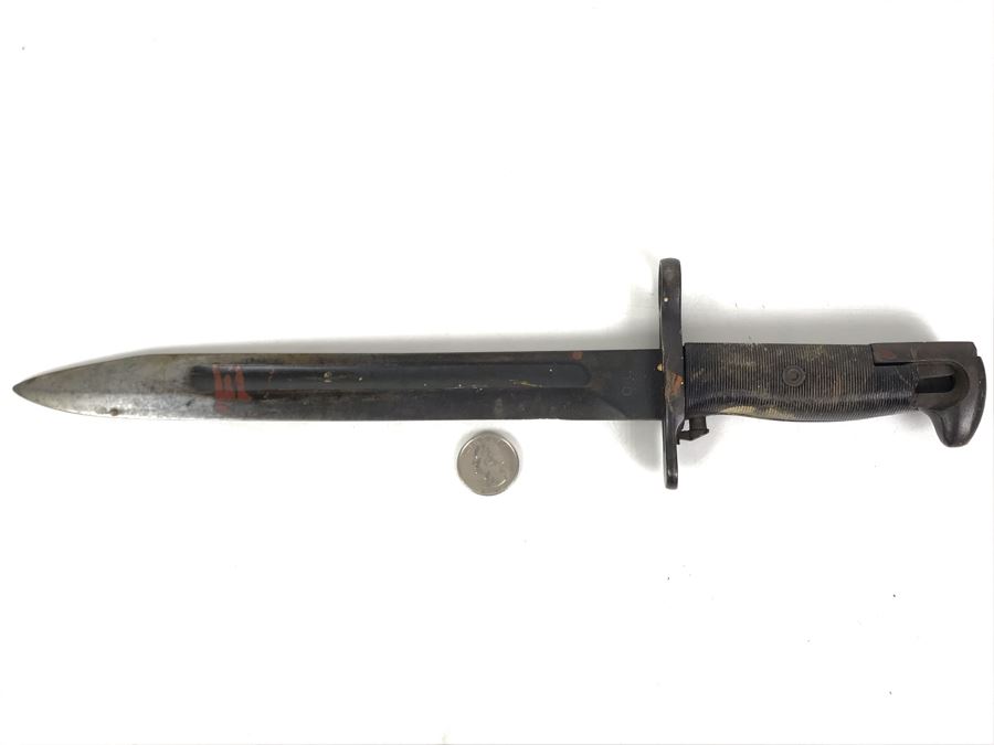 WWII Period U.S. M1 Rifle Bayonet O.L. (Some Damage To End Of Handle As Shown In Photos) [Photo 4]