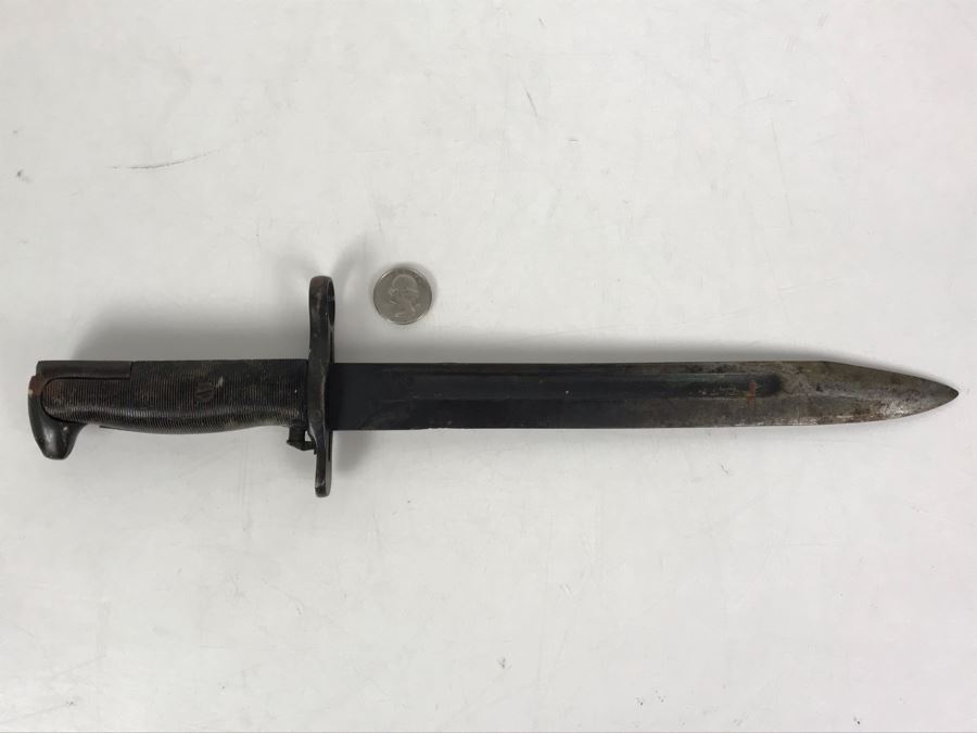 WWII Era Japanese Kokura Bayonet Dagger Fighting Knife With Scabbard [Photo 3]