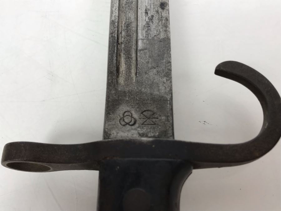 WWII Era Japanese Kokura Bayonet Dagger Fighting Knife With Scabbard [Photo 14]