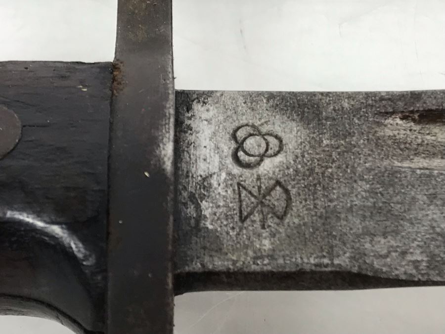 WWII Era Japanese Kokura Bayonet Dagger Fighting Knife With Scabbard [Photo 11]