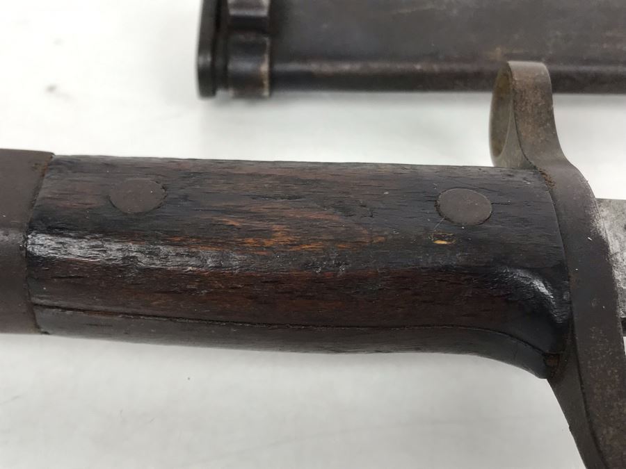 WWII Era Japanese Kokura Bayonet Dagger Fighting Knife With Scabbard [Photo 9]