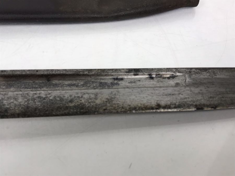 WWII Era Japanese Kokura Bayonet Dagger Fighting Knife With Scabbard [Photo 13]