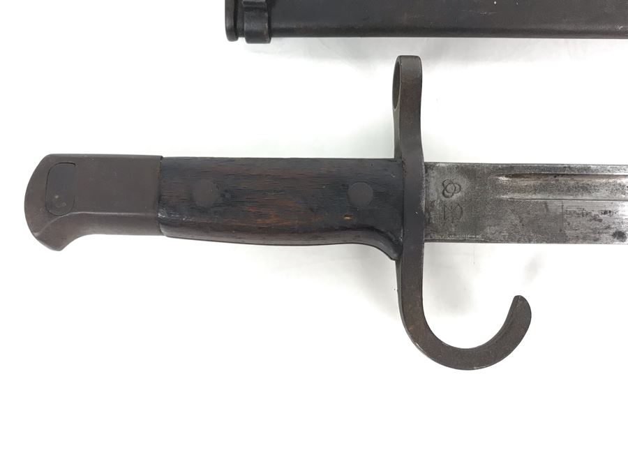 WWII Era Japanese Kokura Bayonet Dagger Fighting Knife With Scabbard [Photo 7]