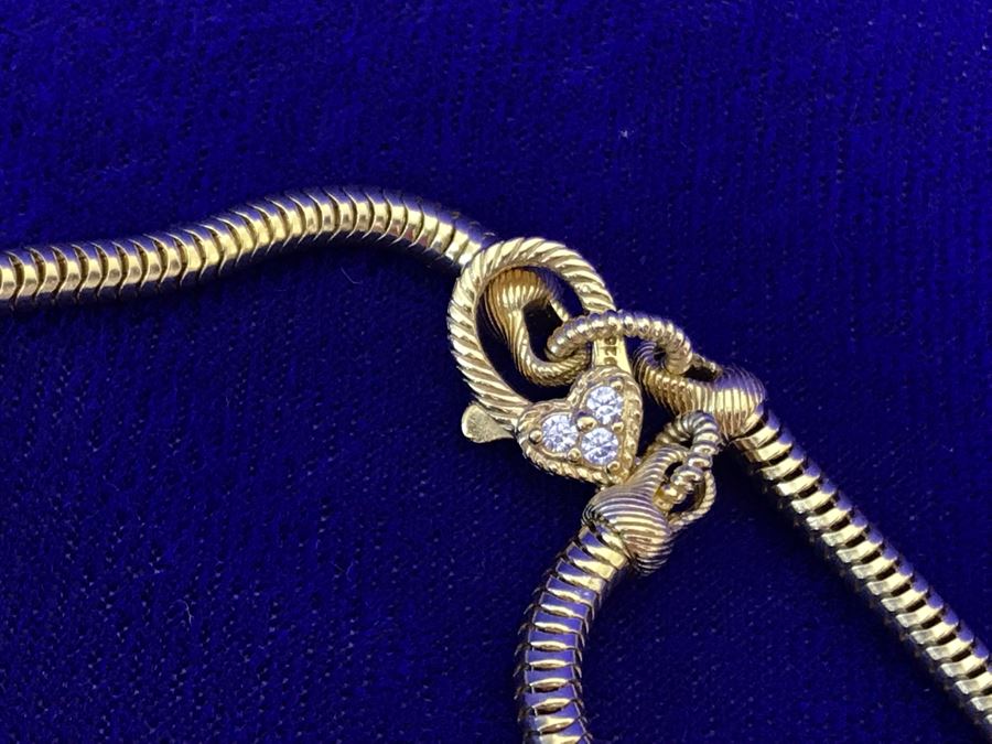 Judith Ripka Sterling And 14K Gold Clad Gemstone Lionel Lion Pendant Necklace Retails $758 [Photo 19]