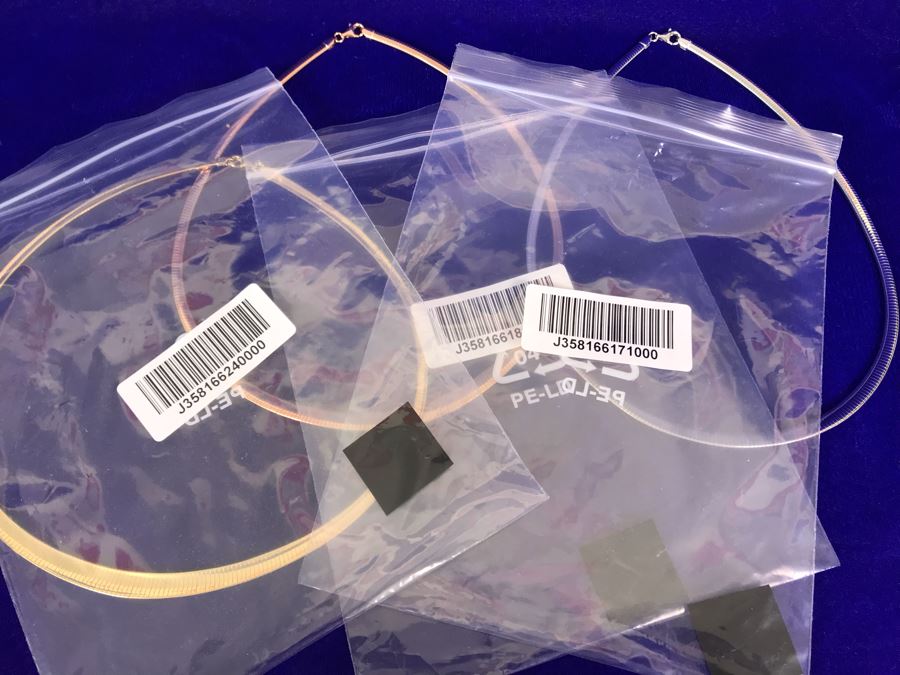 (3) New Sterling Silver Milor Italy Necklaces 62g TW [Photo 2]