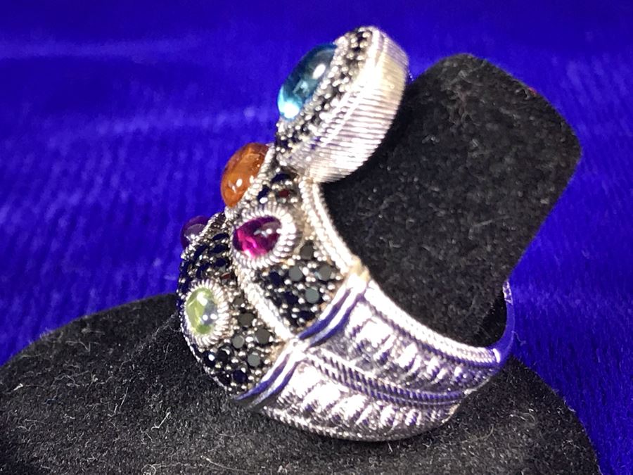 Pair Of Judith Ripka Rings Size 8 34.9g TW [Photo 12]