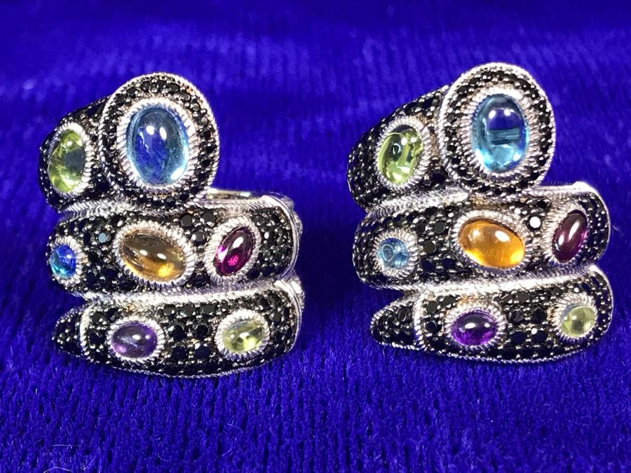 Pair Of Judith Ripka Rings Size 8 34.9g TW [Photo 1]